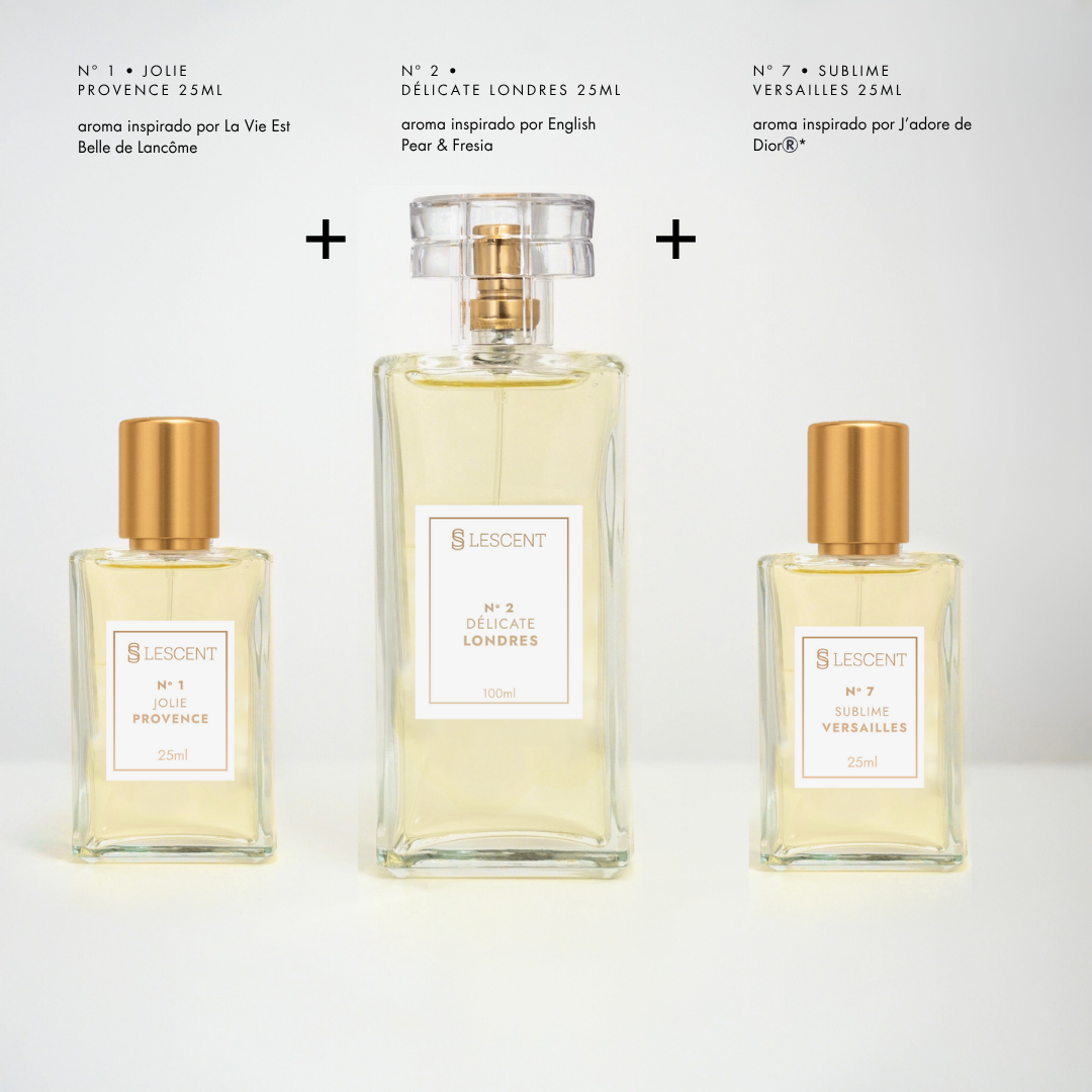 Kit Trilogia Essencial: Nº 2 | 100ml + Nº 1 + Nº 7 | 25ml