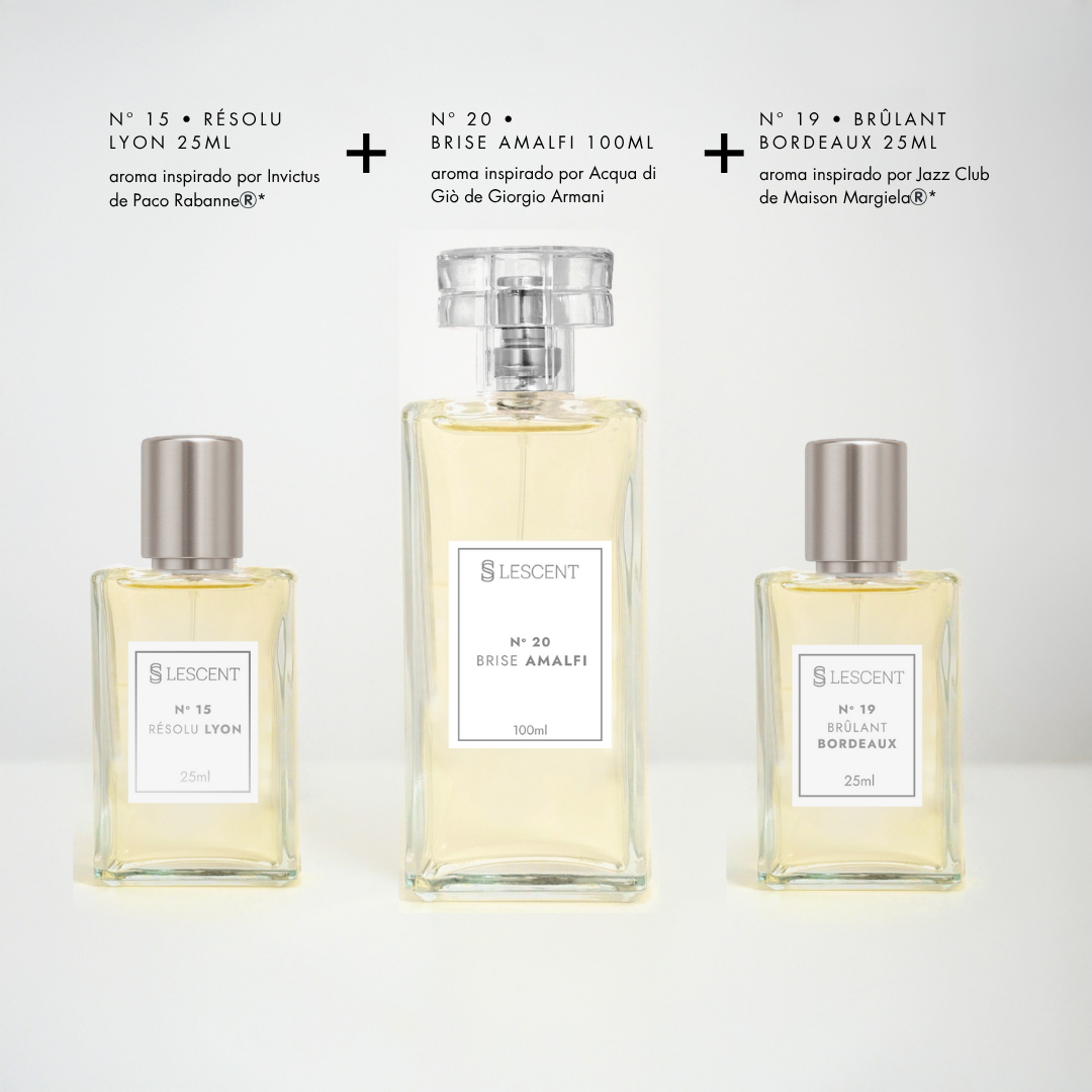 Kit Trilogia Único: Nº 20 | 100ml + Nº 15 + Nº 19 | 25ml