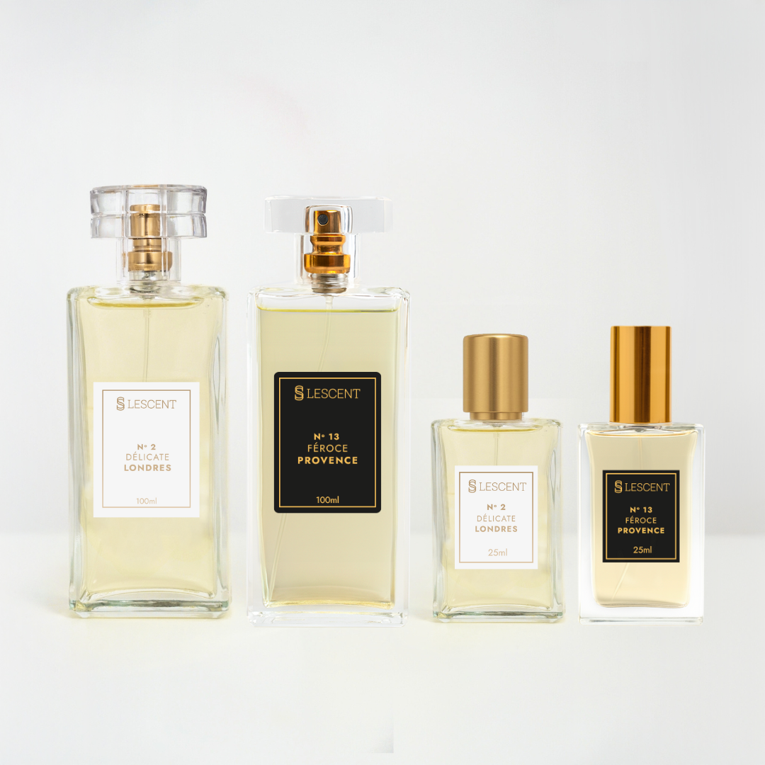 Kit Quarteto Essencial Unissex Nº 2 + Nº 13 | 100ml + Nº 2 + Nº 13 | 25ml