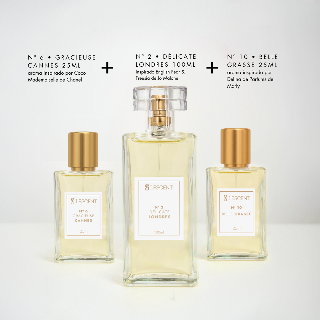 Kit Trilogia Essencial: Nº 2 | 100ml + Nº 6 + Nº 10 | 25ml