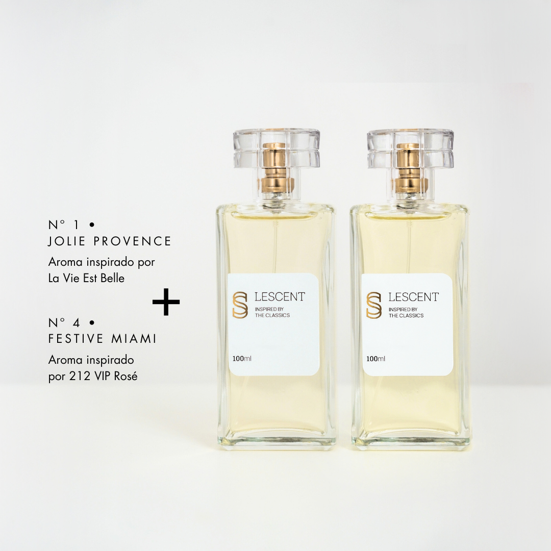 Kit Dueto Elegância: Nº 1 • JOLIE PROVENCE + Nº 4 • FESTIVE MIAMI