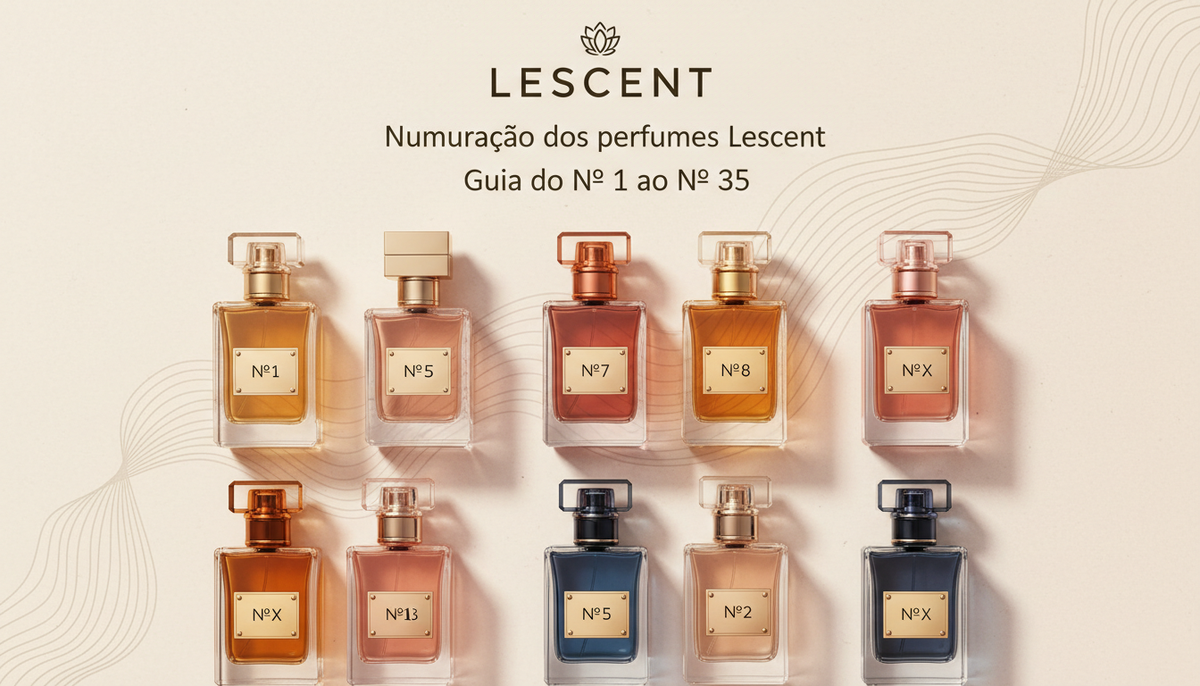 Numeração dos perfumes Lescent: guia do Nº 1 ao Nº 35