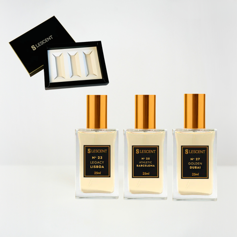 Caixa + Kit Trilogia Gold Nº 23 + Nº 25 + Nº 27 | 25ml