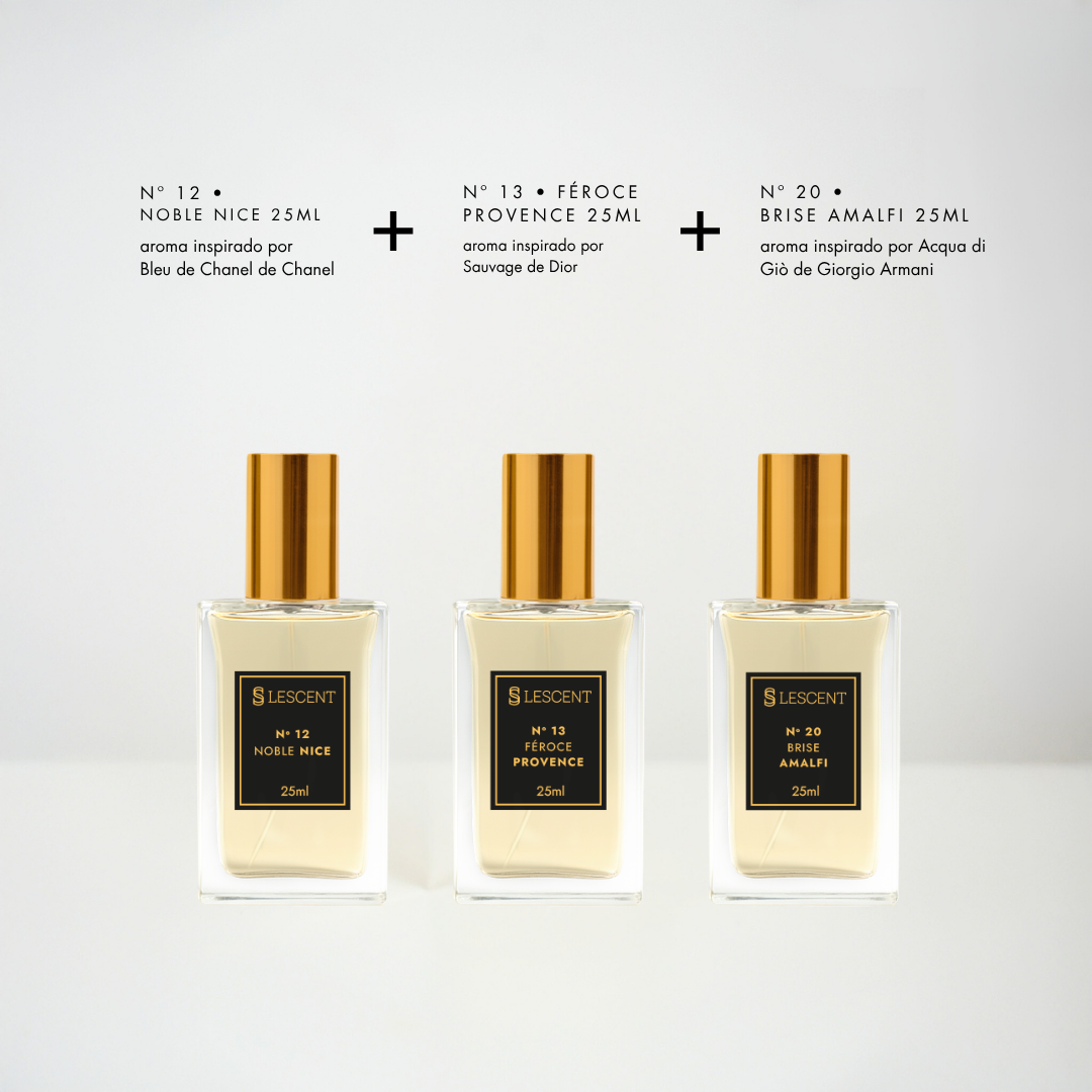 Kit Trilogia Essencial Masculina Nº 12 + Nº 13 + Nº 20 | 25ml