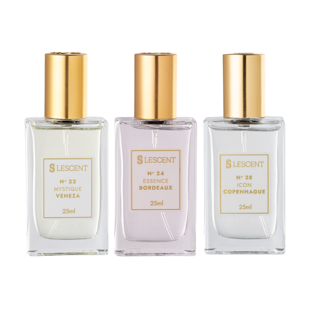 Kit Trilogia Hit Feminino Nº 22 + Nº 24 + Nº 28 | 25ml