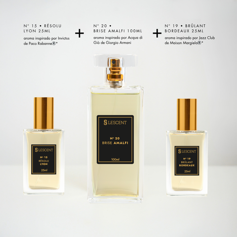 Kit Trilogia Único: Nº 20 | 100ml + Nº 15 + Nº 19 | 25ml