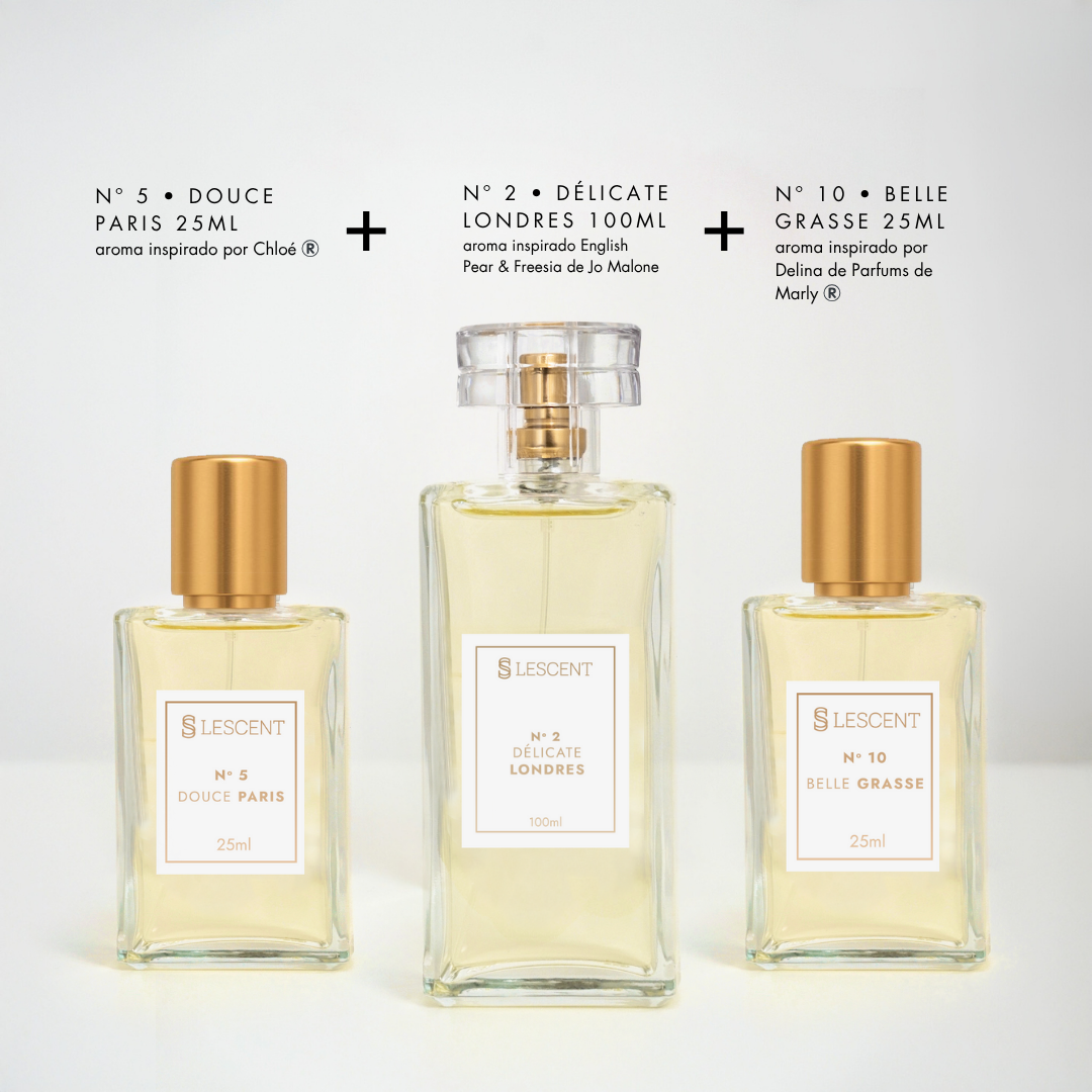 Kit Trilogia Essencial: Nº 2  | 100ml + Nº 5 + Nº 10 | 25ml
