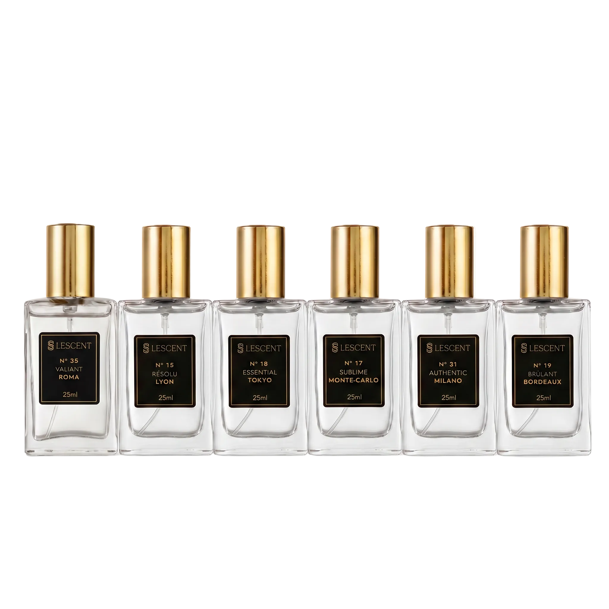 Kit Sexteto Masculino Nº 15 + Nº 17 + Nº 18 + Nº 19 + Nº 31 + Nº 35 | 25ml