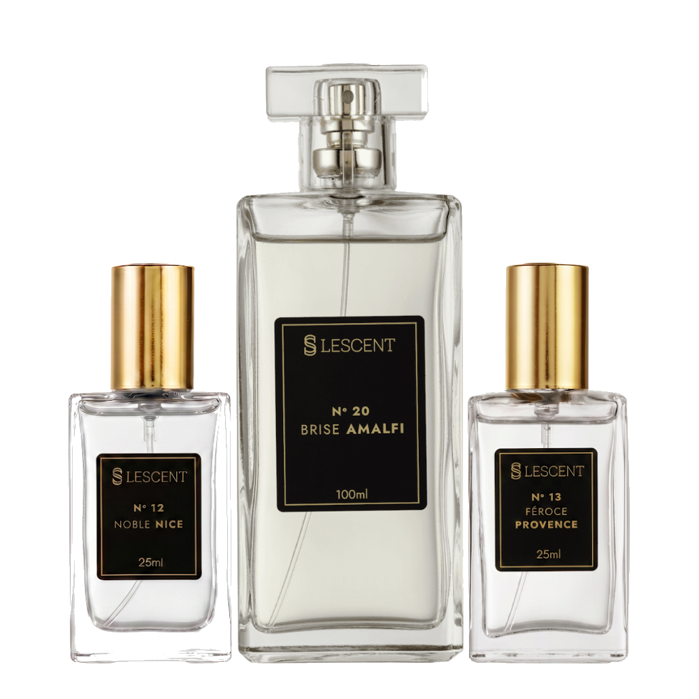 Kit Trilogia Essencial Masculina: Nº 20  | 100ml + Nº 12 + Nº 13 | 25ml