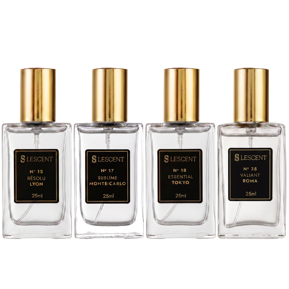Kit Quarteto Ícones Masculinos Nº 15 + Nº 17 + Nº 18 + Nº 35 | 25ml