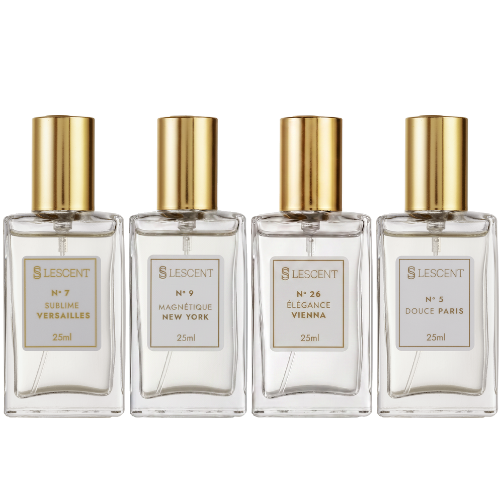 Kit Quarteto Clássicos Femininos Nº 5 + Nº 7 + Nº 9 + Nº 26 | 25ml